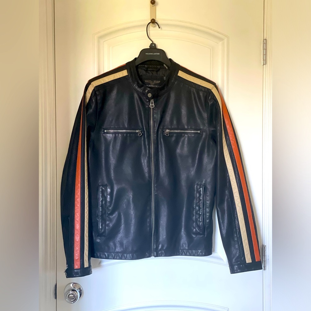 Black leather Motor Jacket